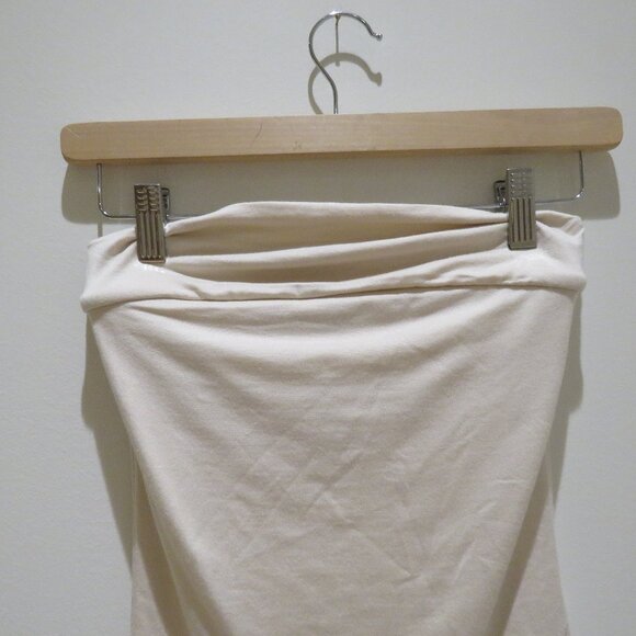 GEEL Mila Tube Top in Oat 90s Minimalist Stretch Neutral Granola - Size XS NWT - Picture 4 of 13